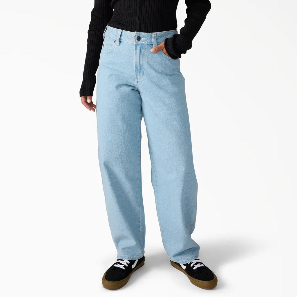 Dickies Women's Loose Fit Mid Waist Tapered Work Jeans A885J