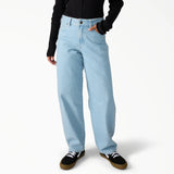 Dickies Women's Loose Fit Mid Waist Tapered Work Jeans A885J