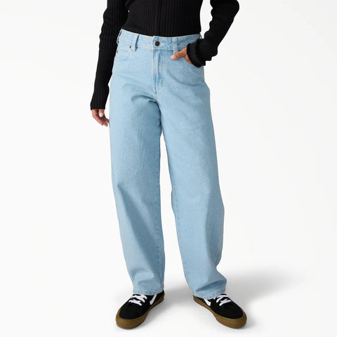 Dickies Women's Loose Fit Mid Waist Tapered Work Jeans A885J