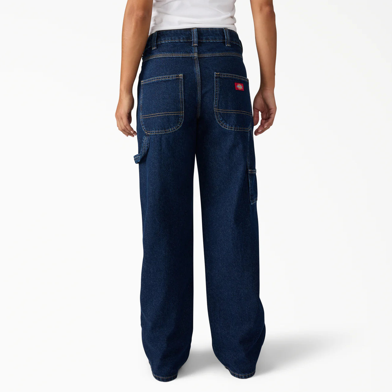 Dickies Women's Loose Fit Mid Waist Straight Carpenter Jeans A889Y
