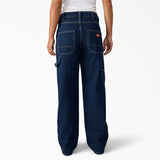 Dickies Women's Loose Fit Mid Waist Straight Carpenter Jeans A889Y