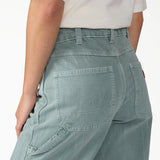 Dickies Women's Loose Fit Mid Waist Straight Carpenter Jeans A889Y