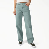 Dickies Women's Loose Fit Mid Waist Straight Carpenter Jeans A889Y