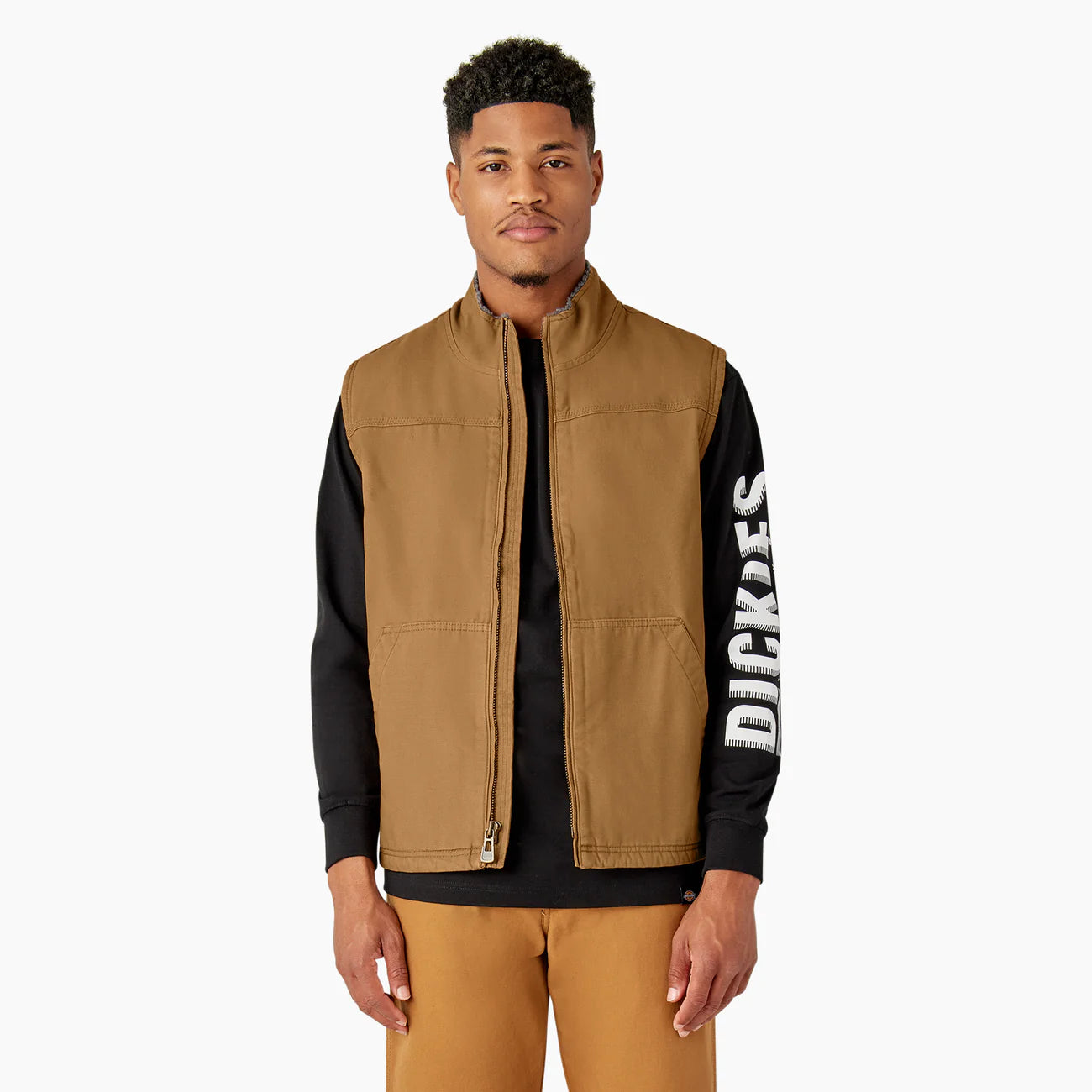 Dickies Men's High Pile Fleece Lined Duck Vest - TE360