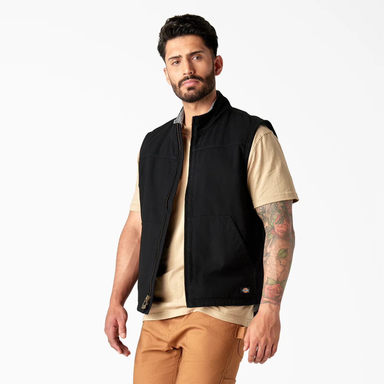 Gilet en toile de coton doublé polaire épaisse pour homme Dickies - TE360
