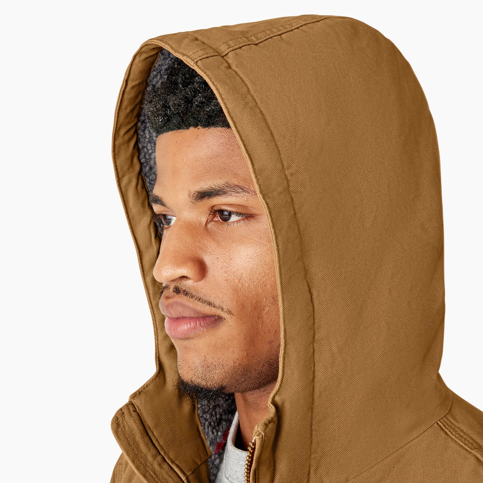 Blouson Dickies en toile, doublé molleton à poils longs pour homme - TJ360