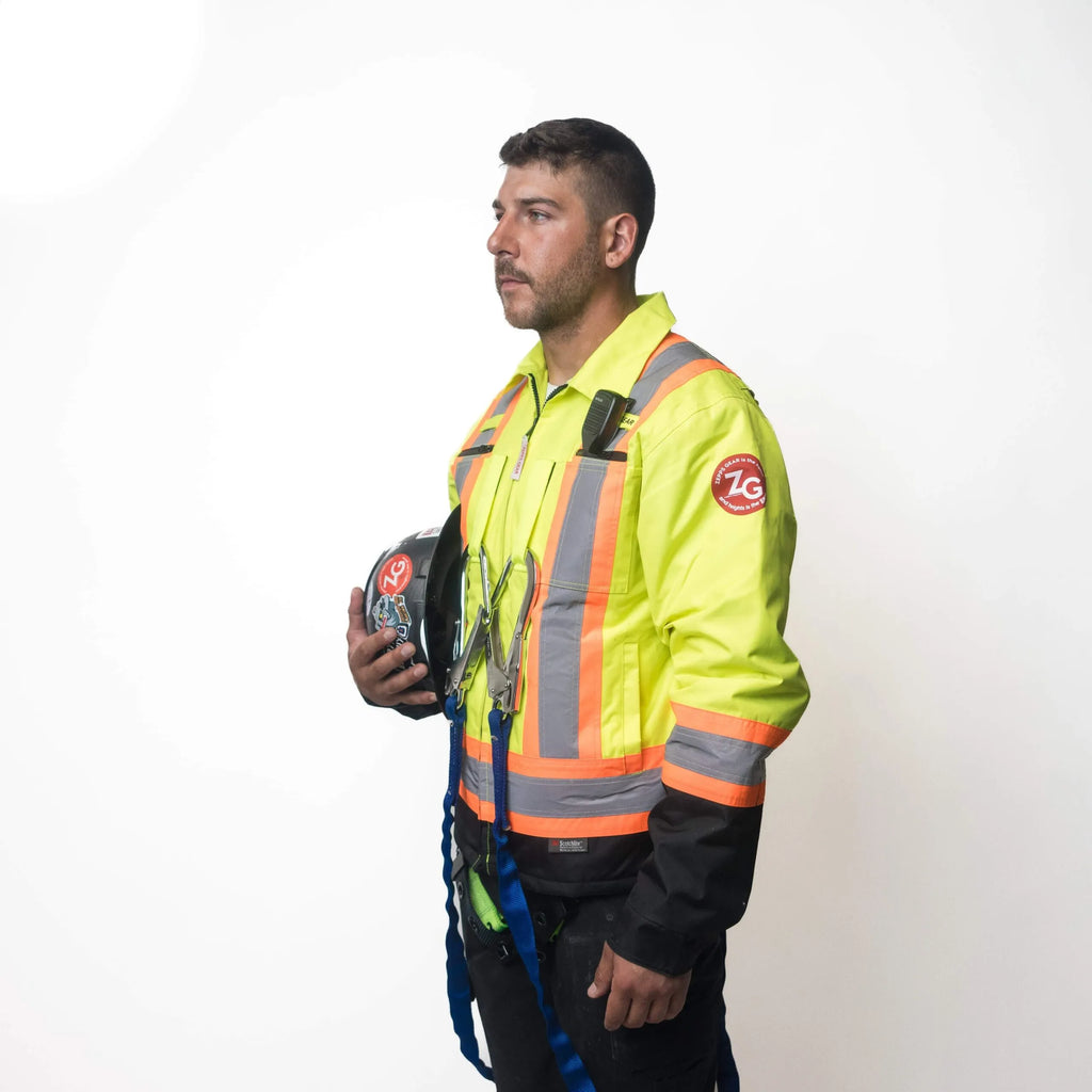 ZeppsGear Hi-Vis Insulated Jacket with Safety Harness Passtrough 23-10X