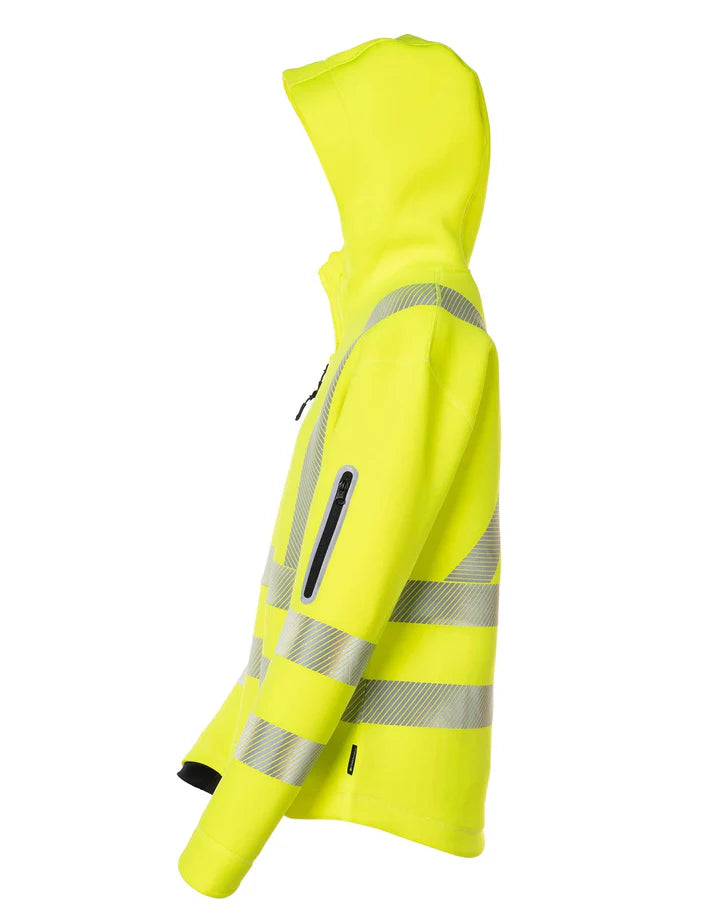 Forcefield Women's Lime Technical Safety Zip-Up Softshell Hoodie