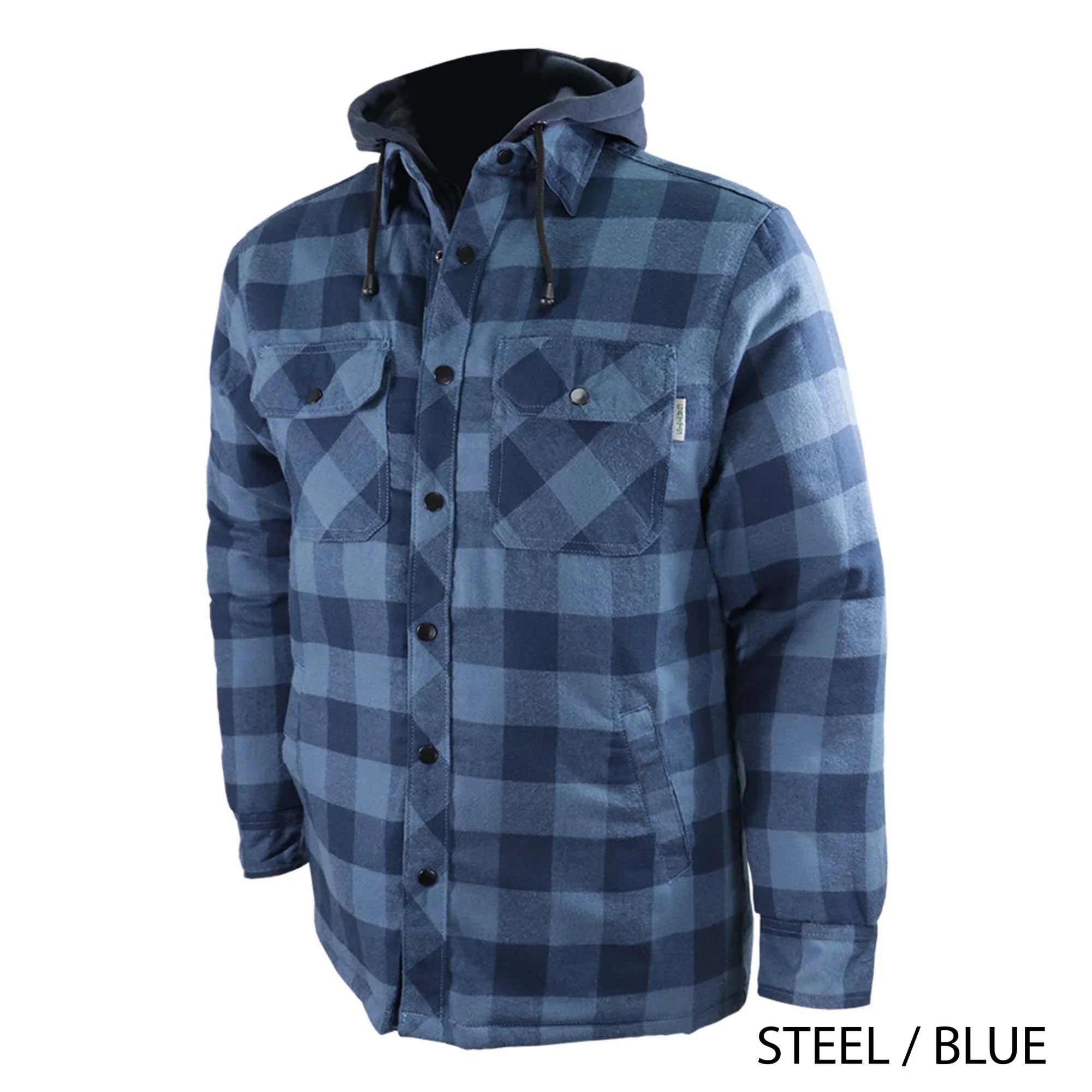 Gatts WorkWear Men's Lined Flannel Hooded Work Shirt - 626DCF