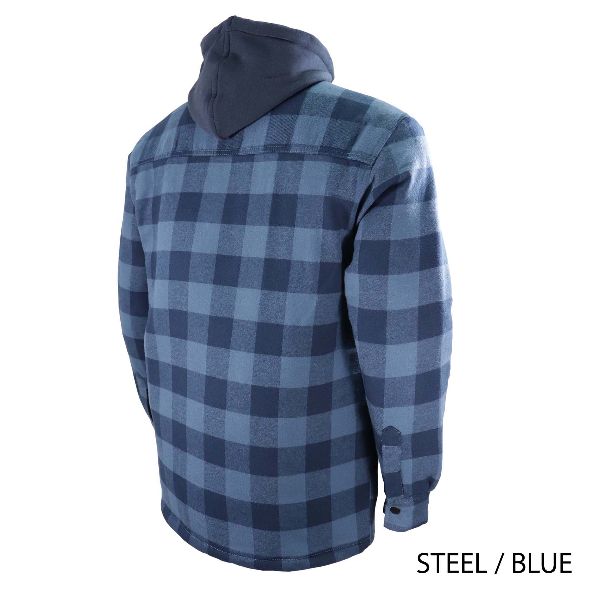 Gatts WorkWear Men's Lined Flannel Hooded Work Shirt - 626DCF