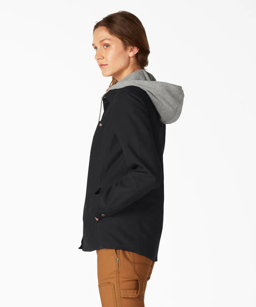 Dickies Women's Duck Hooded Shirt Jacket FJ077