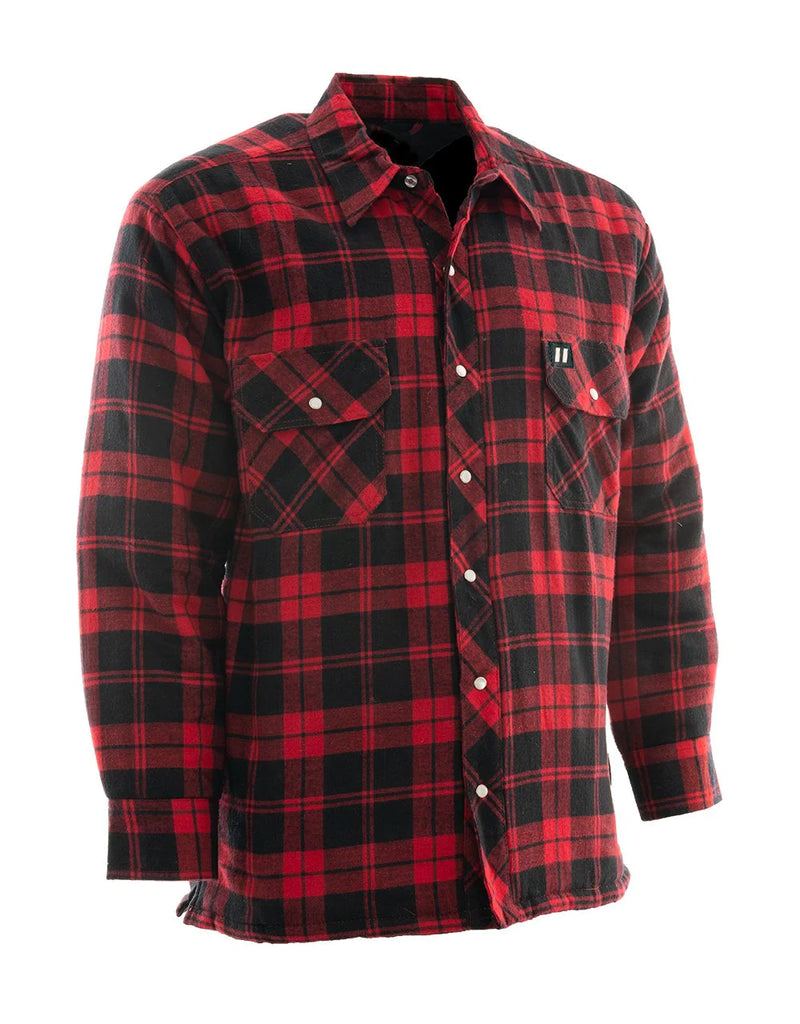 Forcefield Plaid Sherpa-Lined Flannel Shirt Jacket 024-LC53QFSH