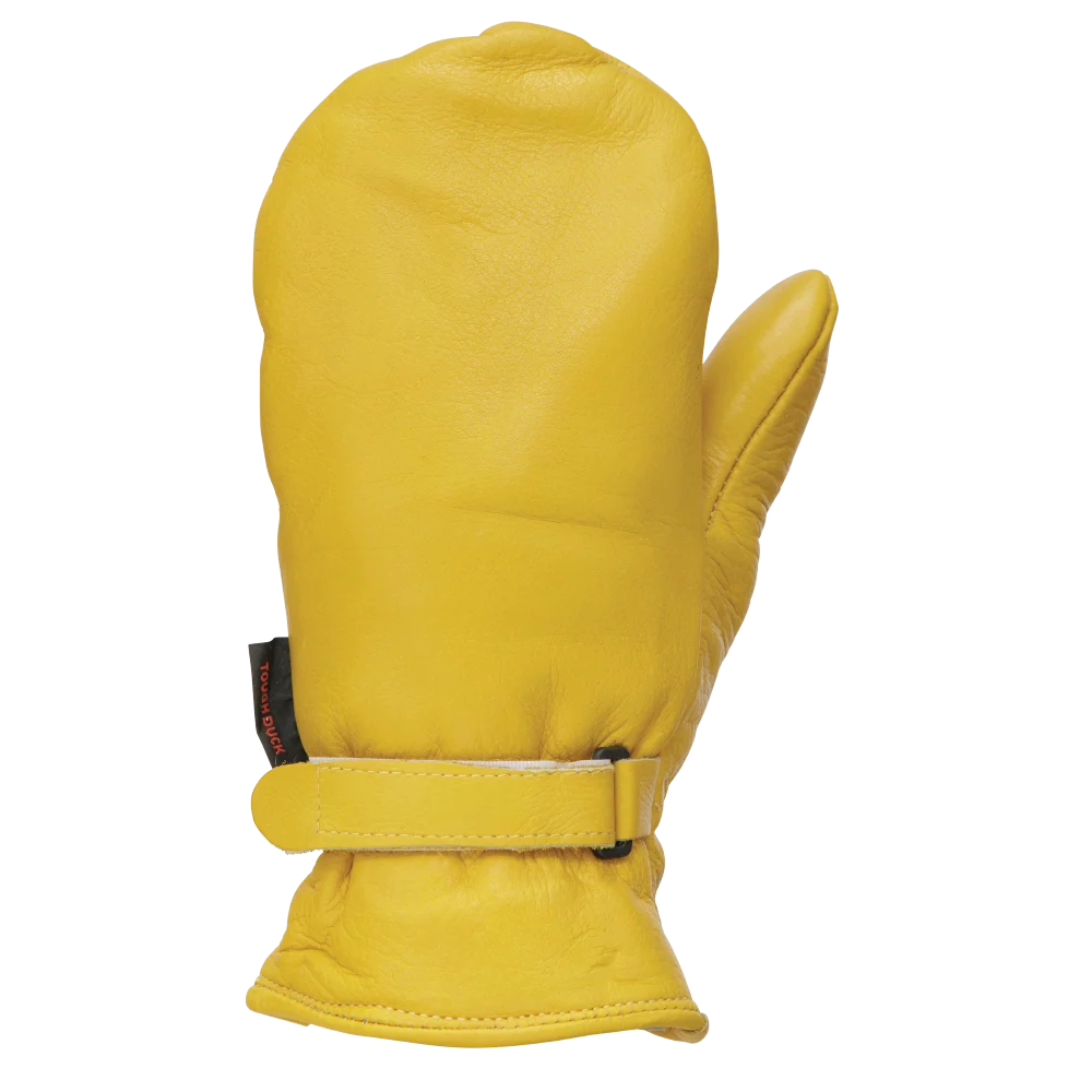 Tough Duck Adjustable Leather Pile Lined Mitt