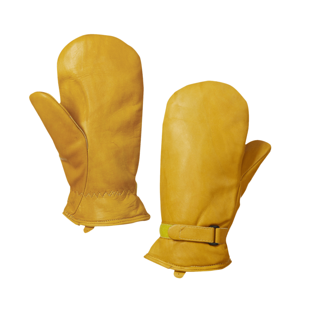 Tough Duck Leather Adjustable Pile Lined Mitt G35312