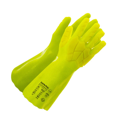 SAMURAI Hi-Vis Mud Puppy Chemical Resistnt Glove