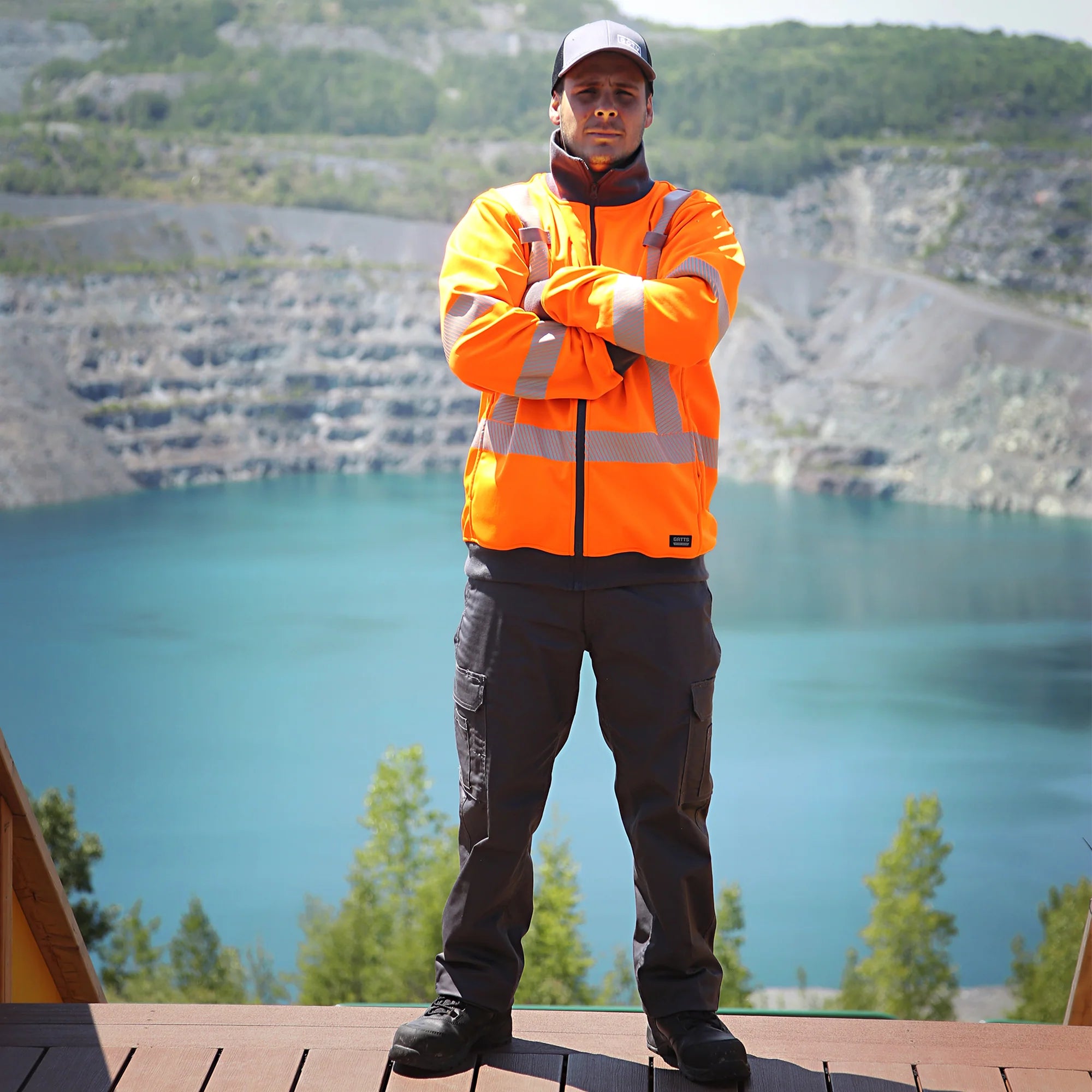 Gatts WorkWear Hi-Vis Water Resistant Full-Zip Sweatshirt – SWX2