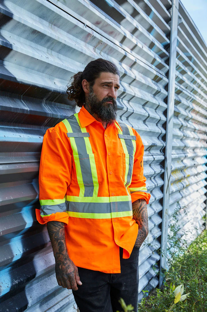 Forcefield Hi Vis Ripstop Safety Work Shirt 024 75100 M