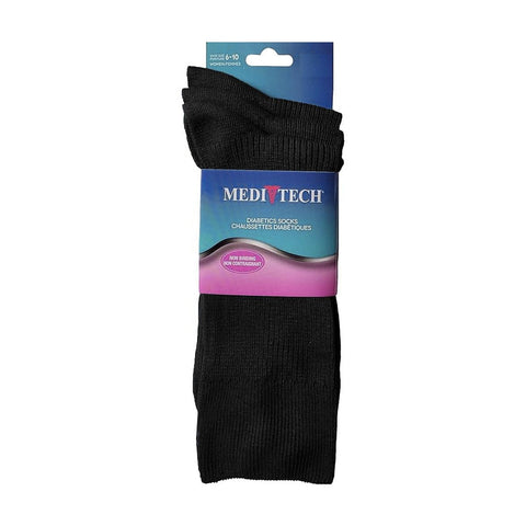 MEDI-TECH Lot de 2 paires de chaussettes pour diabétiques pour femme