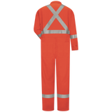 Bulwark Men's Premium FR Orange Coverall with Reflective Trim