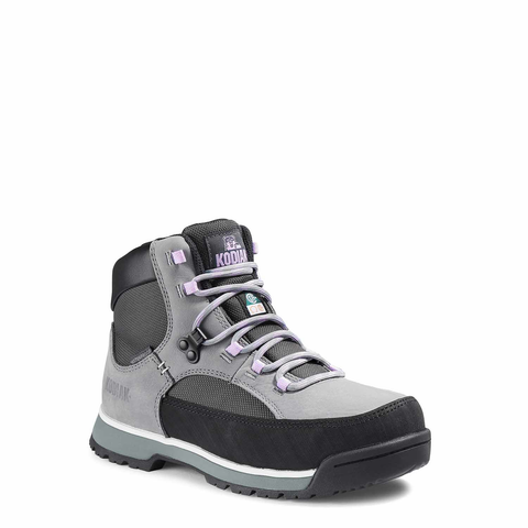 Kodiak Women s Greb Classic Hike Waterproof Steel Toe Safety Work Boot Grey 834YGY 6