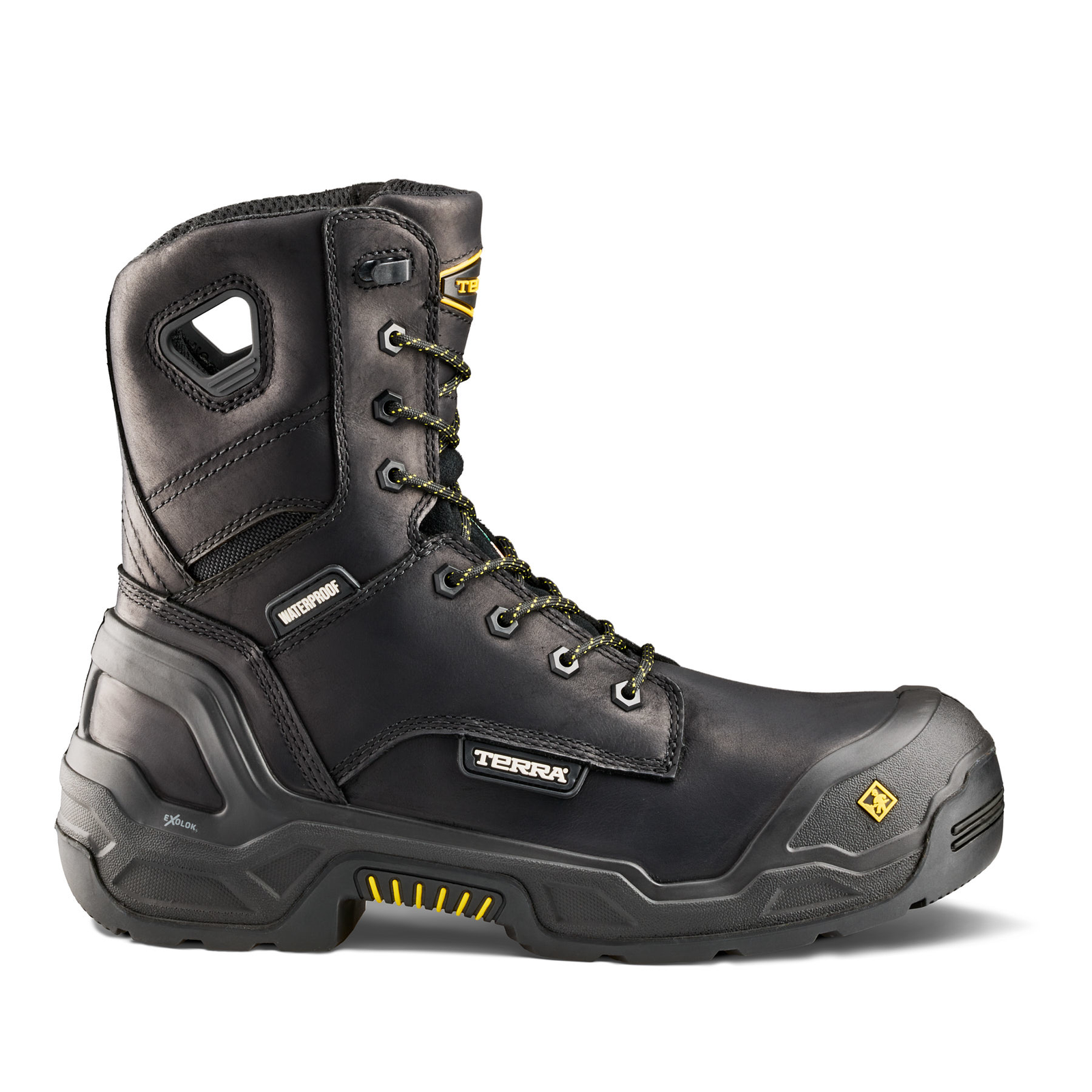 Botte de travail Terra Men's Exile 25 - 8 po, imperméable, avec embout de protection en composite, conforme aux normes CSA