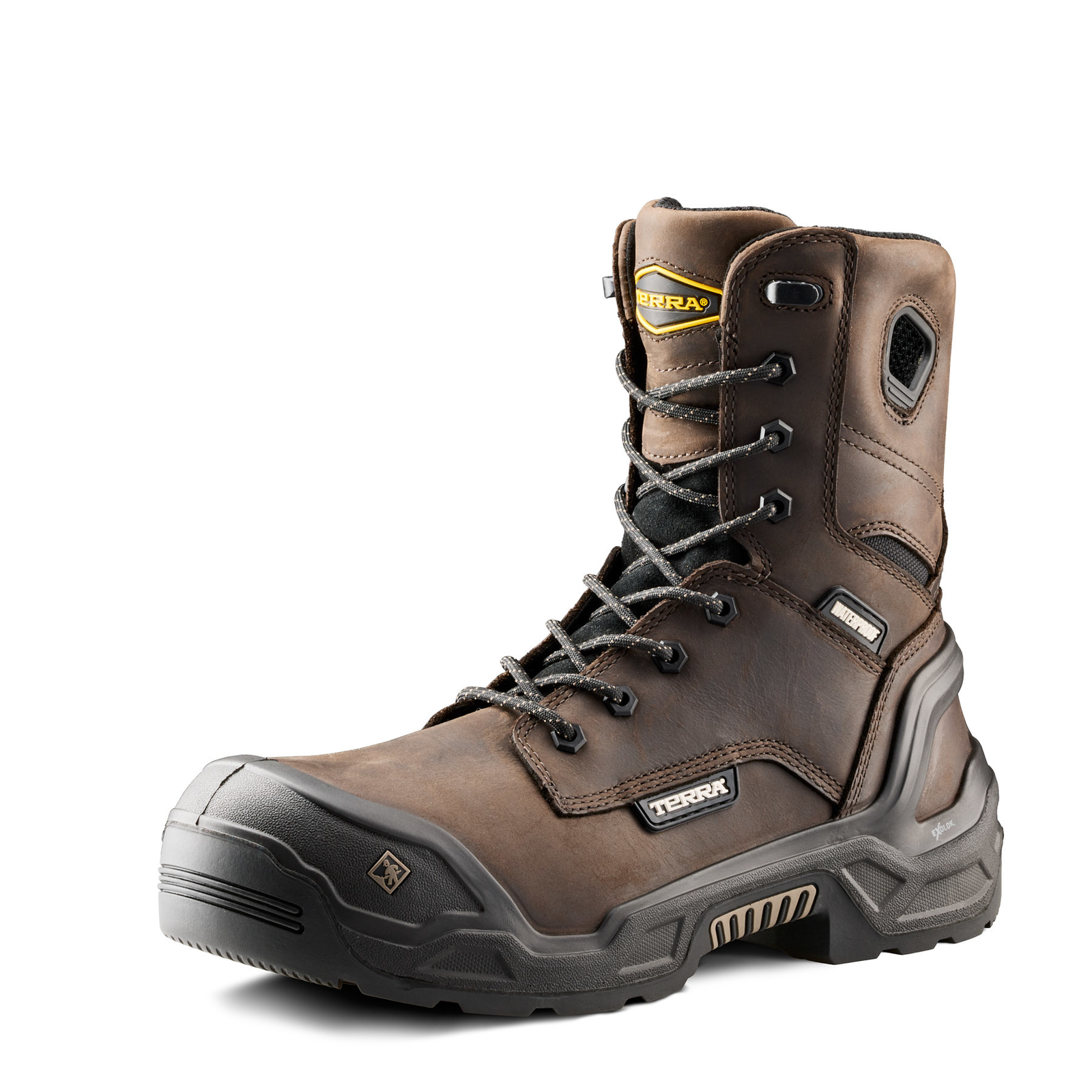 Botte de travail Terra Men's Exile 25 - 8 po, imperméable, avec embout de protection en composite, conforme aux normes CSA
