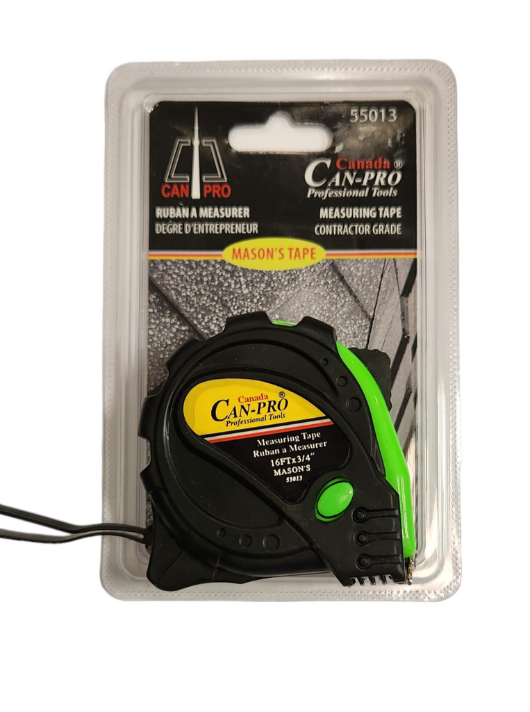 CAN-PRO Ruban à mesurer de maçon de qualité entrepreneur 55013