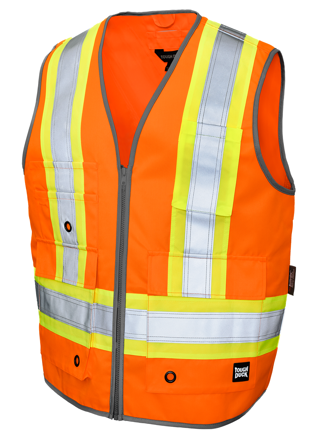 Tough Duck Poly Twill Deluxe Hi-Vis Vest SV12