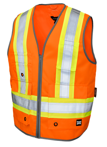 Tough Duck Poly Twill Deluxe Safety Vest SV12