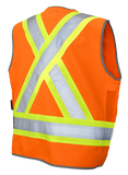 Tough Duck Poly Twill Deluxe Safety Vest SV12