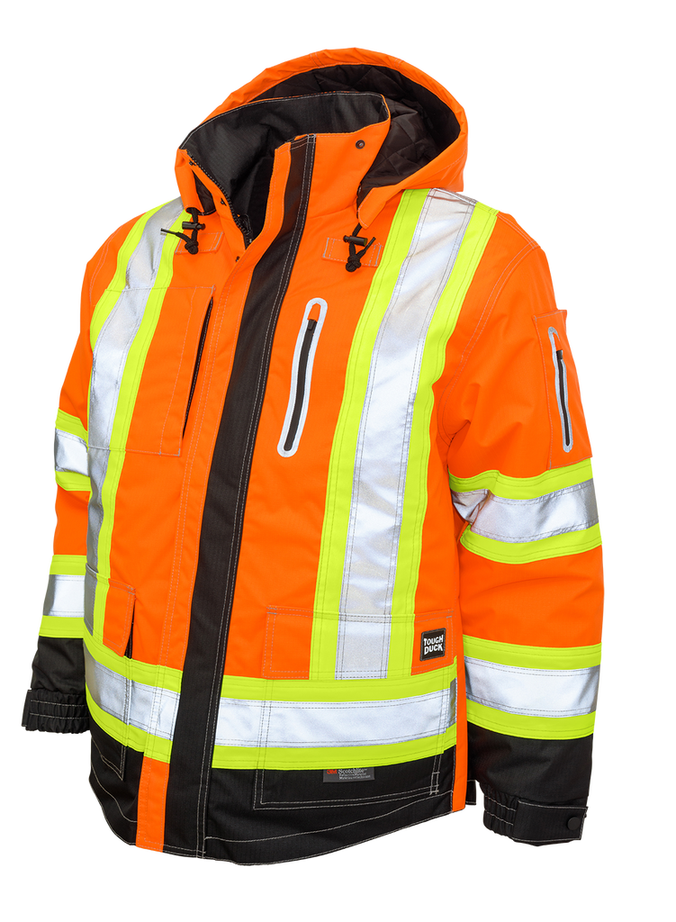Tough Duck 4-in-1 Safety Jacket S187 – WORK N WEAR Tough Duck 4-in-1 Safety Jacket S187 – WORK N WEAR