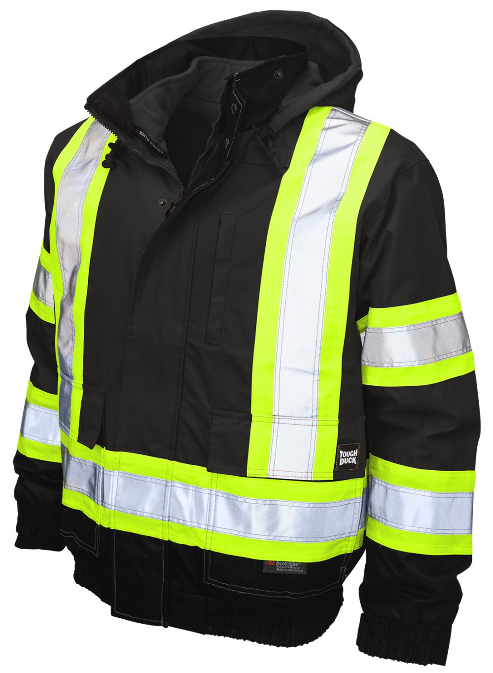 Tough Duck Poly Oxford 3-In-1 Safety Bomber with Fleece Liner - S413