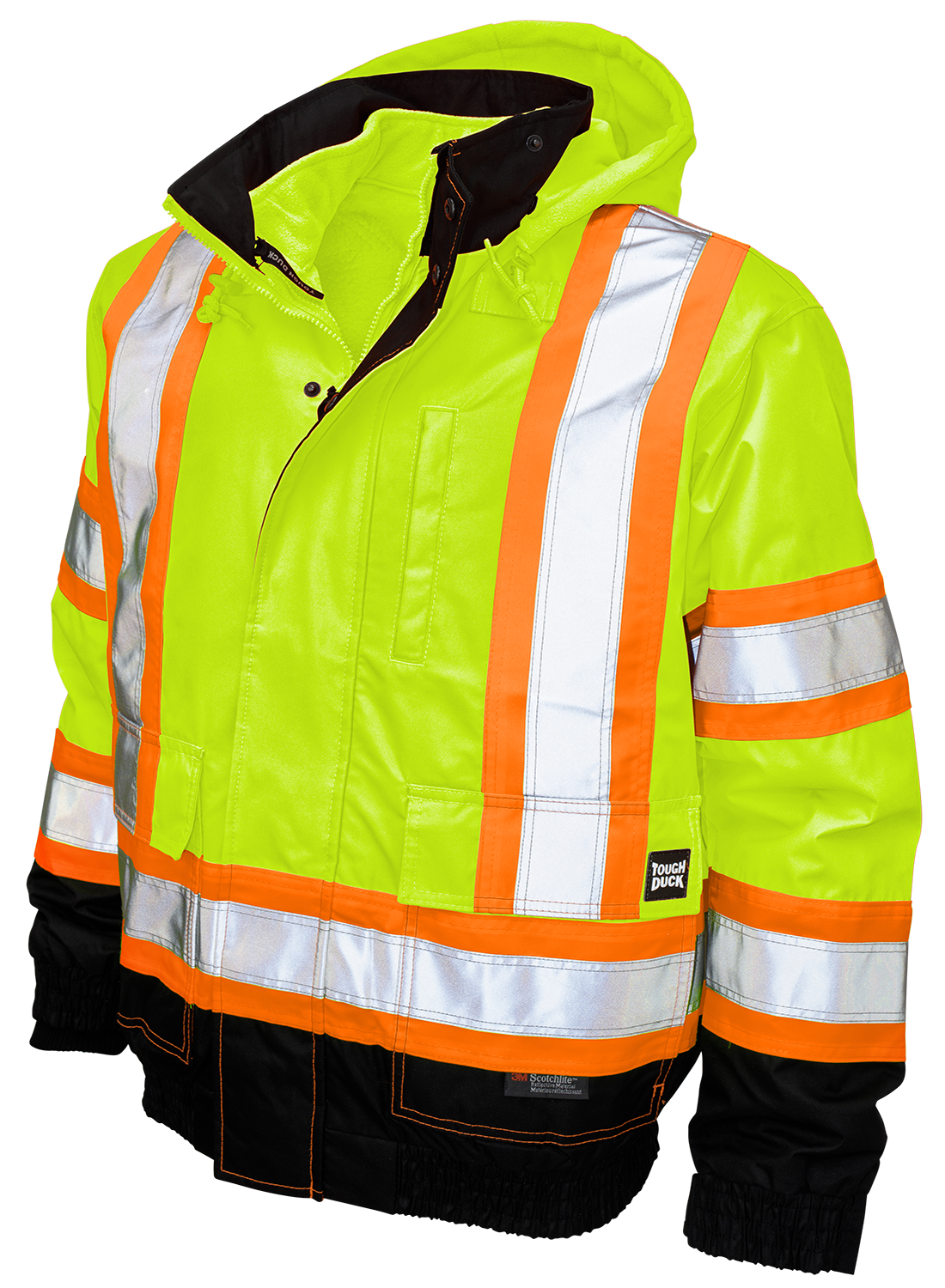 Tough Duck Poly Oxford 3-In-1 Safety Bomber with Fleece Liner - S413