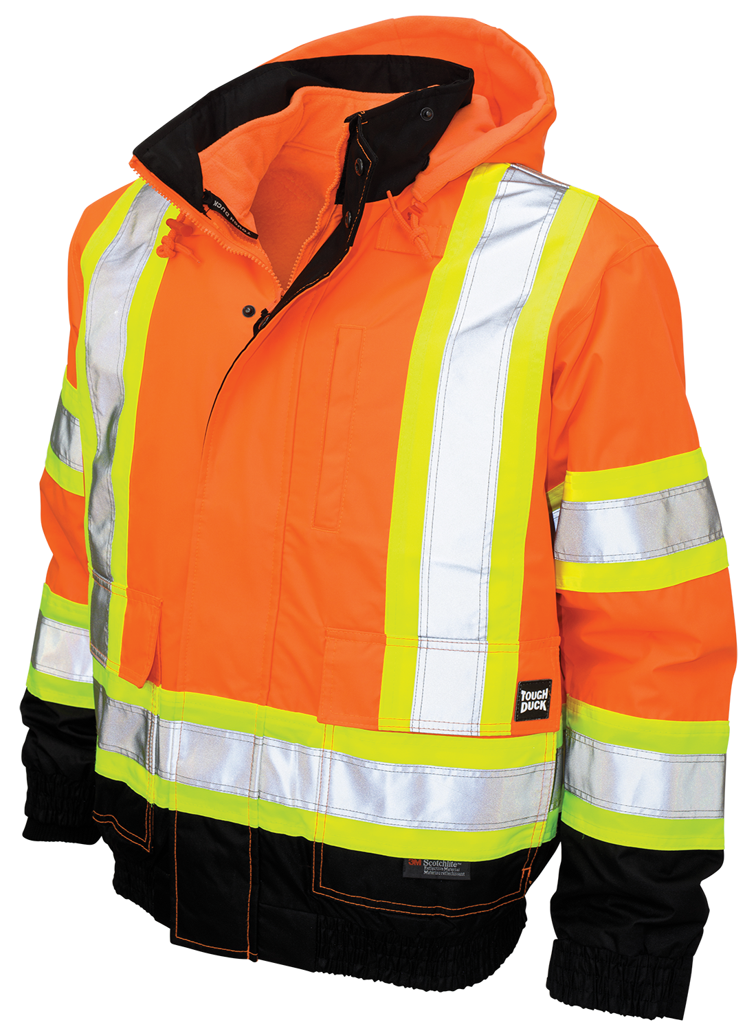 Tough Duck Poly Oxford 3-In-1 Safety Bomber with Fleece Liner - S413