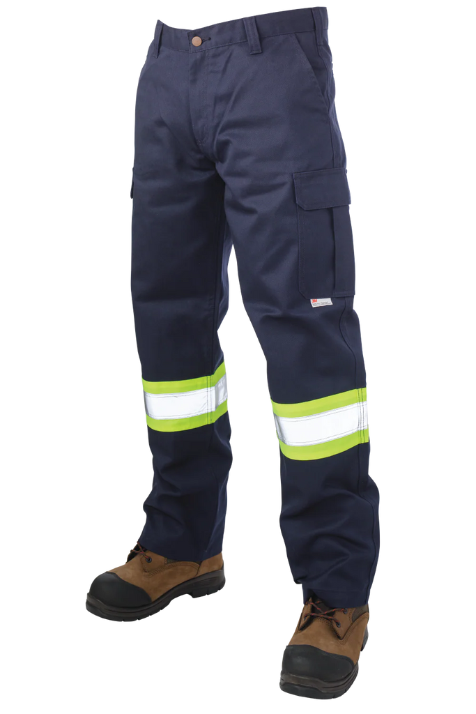 Tough Duck S607 - Relaxed Fit Twill Hi-Vis Cargo Utility Pant