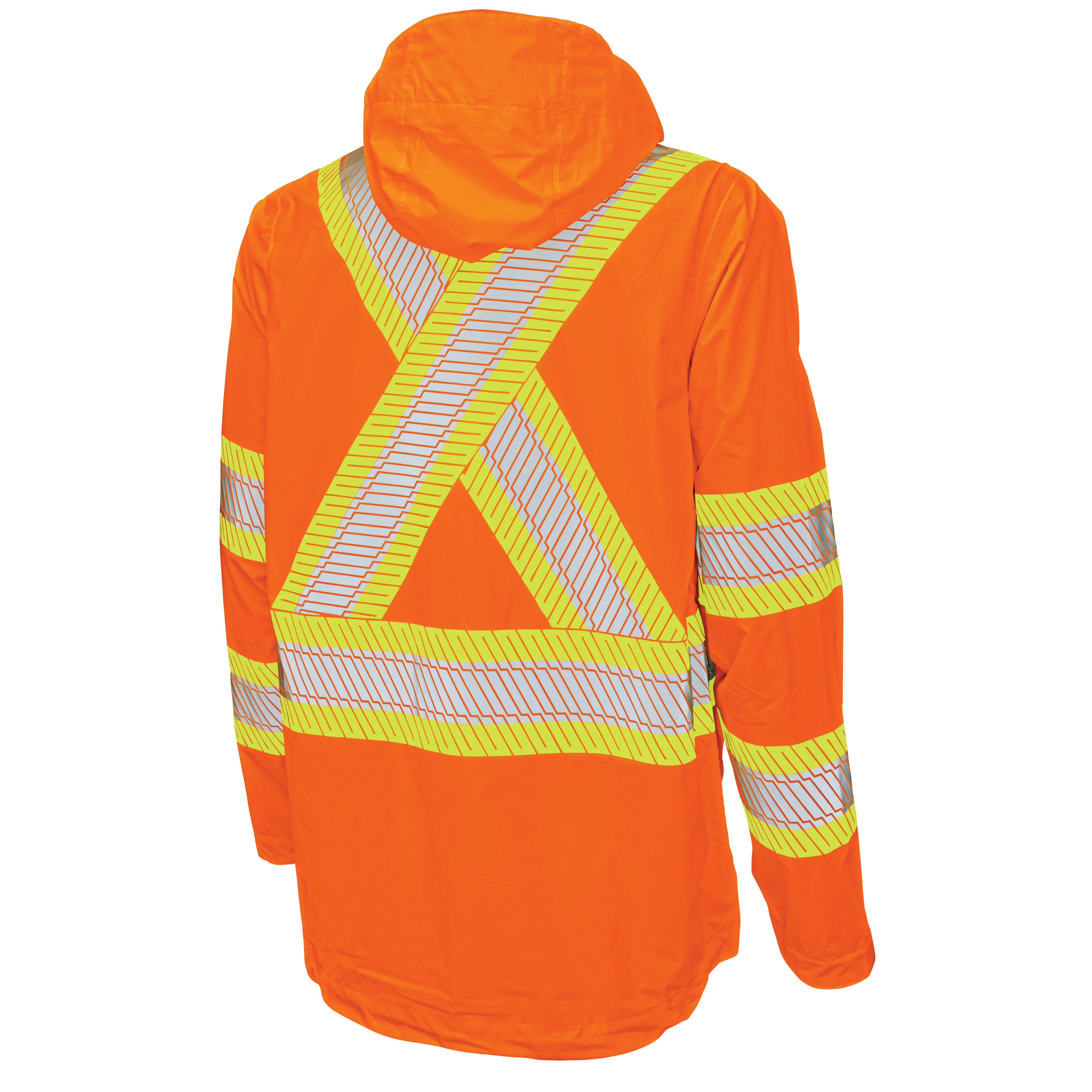 Tough Duck Packable Ripstop Safety Rain Jacket - SJ05