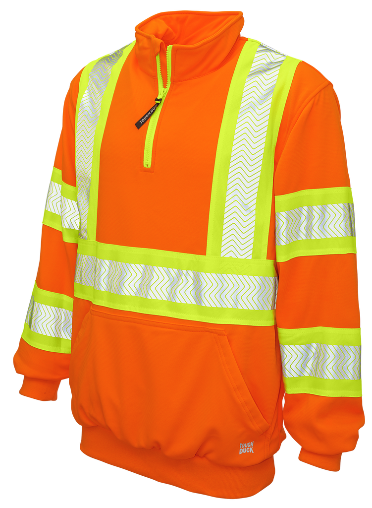 Tough Duck Quarter Zip Hi-Vis Pullover SJ19
