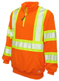Tough Duck Quarter Zip Hi-Vis Pullover SJ19