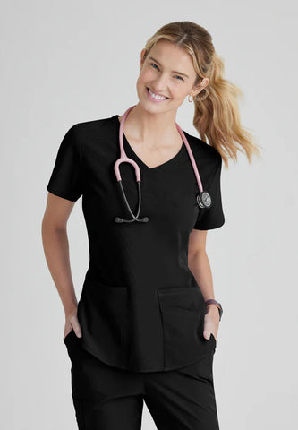 Skechers™ Breeze 3-Pocket Curved V-Neck Scrub Top SK101