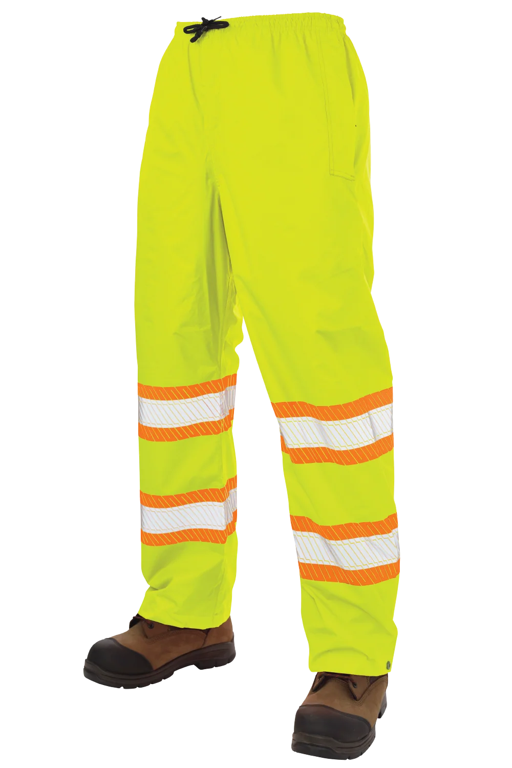 Tough Duck SP02 - Pull-On Ripstop Packable Safety Rain Pant