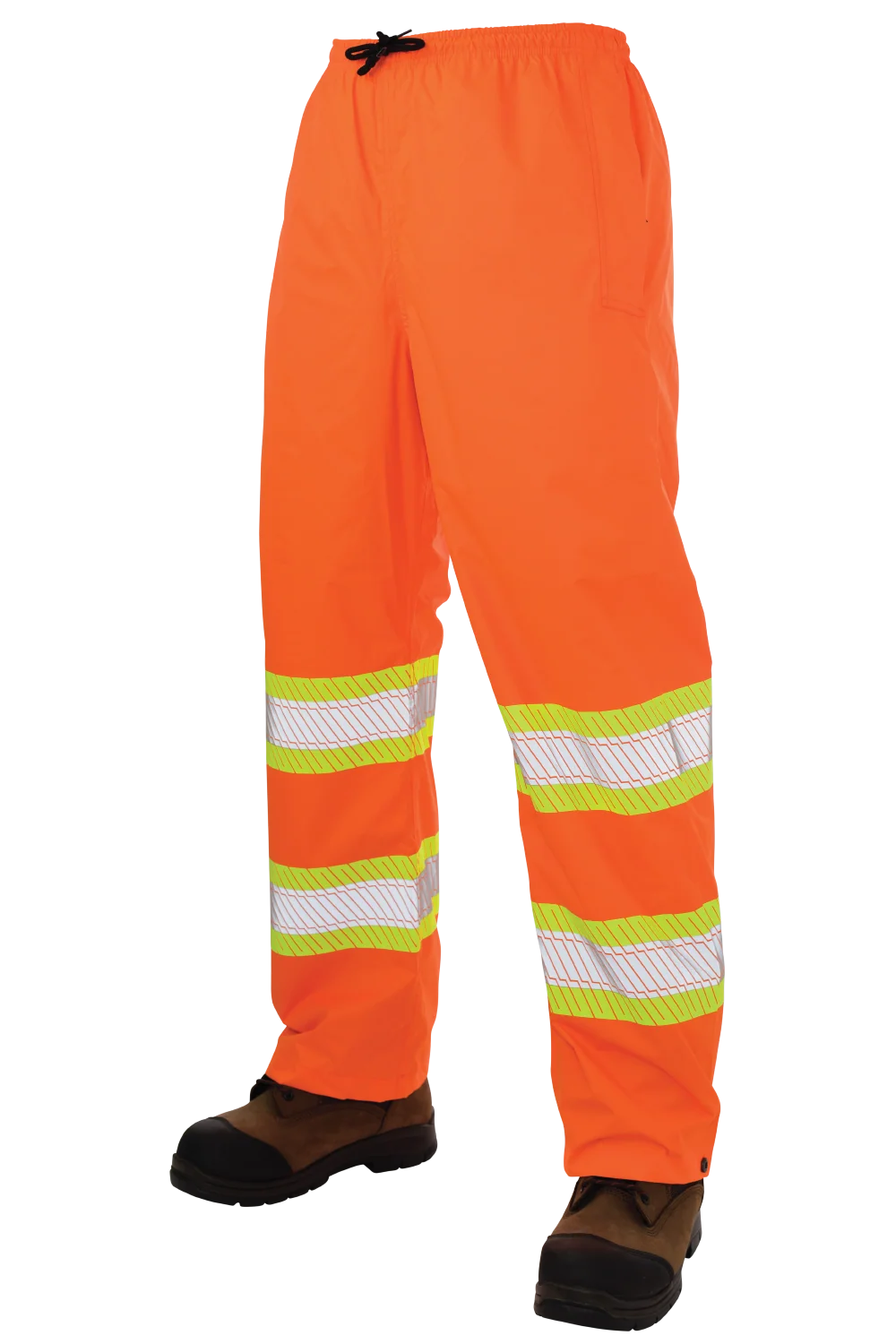 Tough Duck SP02 - Pull-On Ripstop Packable Safety Rain Pant