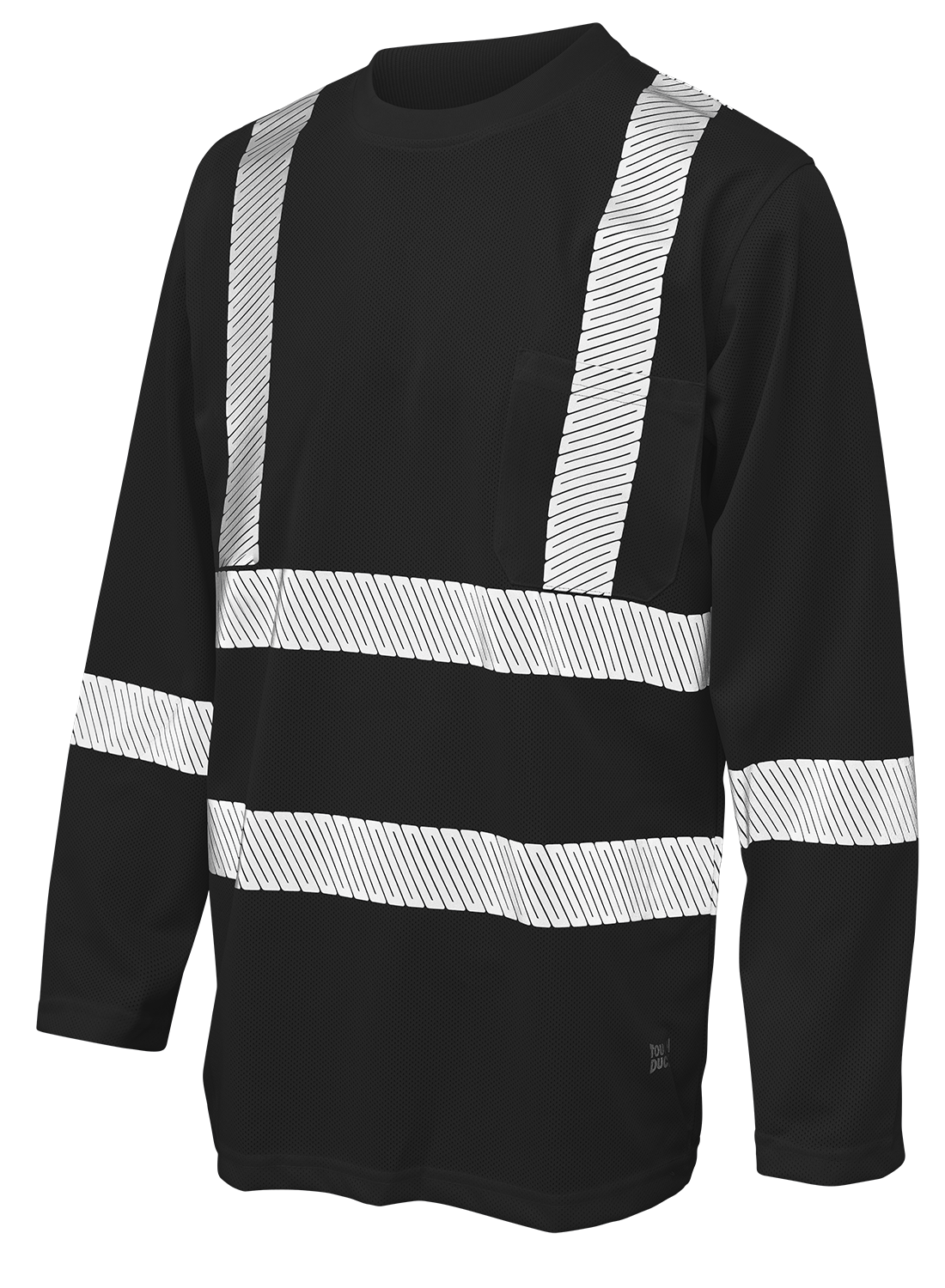 Tough Duck ST08 - Hi-Vis MicroMesh Long Sleeve T-Shirt with Pocket