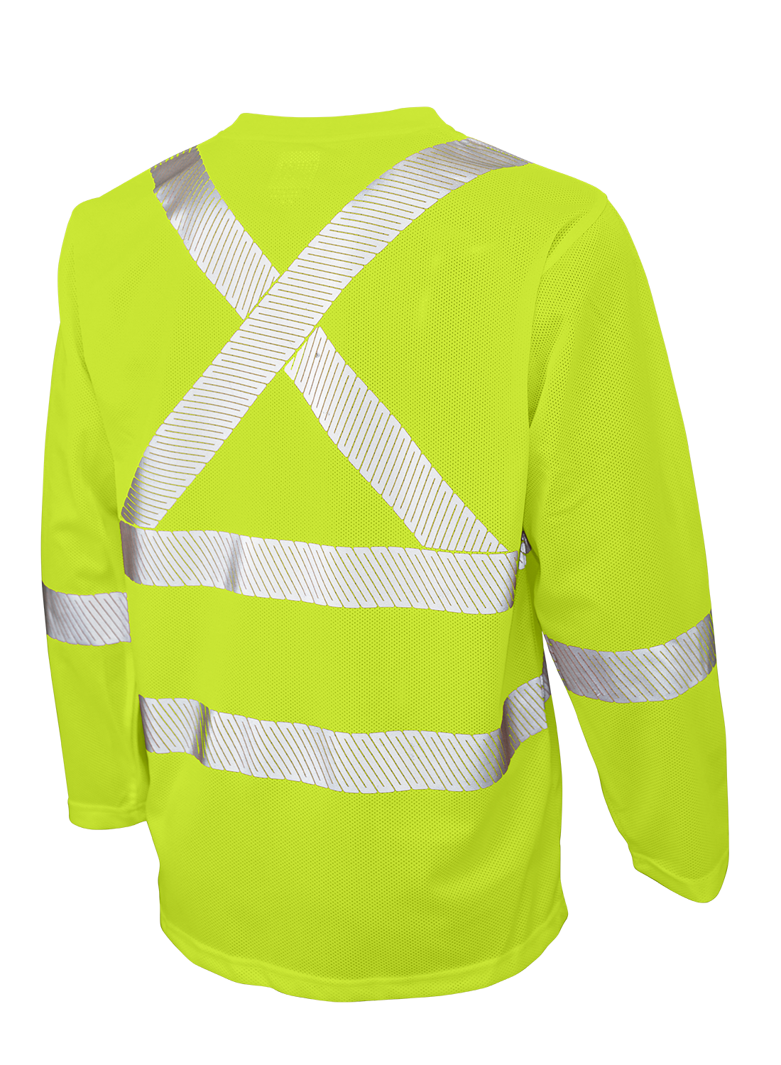 Tough Duck ST08 - Hi-Vis MicroMesh Long Sleeve T-Shirt with Pocket