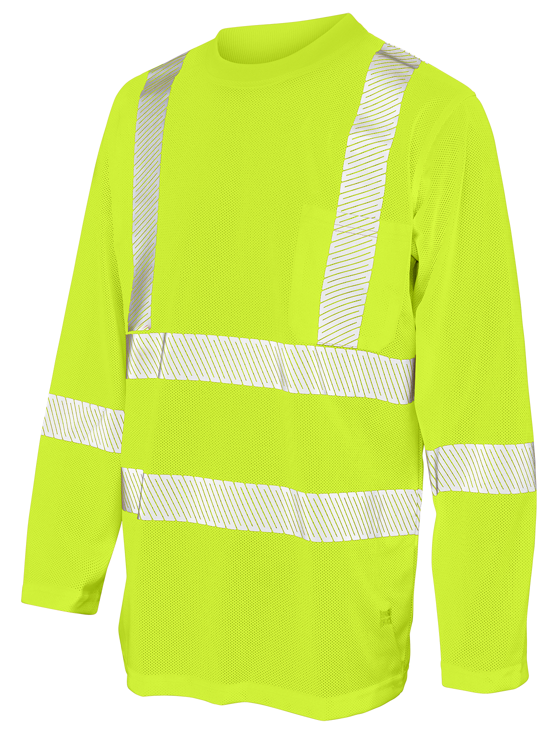 Tough Duck ST08 - Hi-Vis MicroMesh Long Sleeve T-Shirt with Pocket