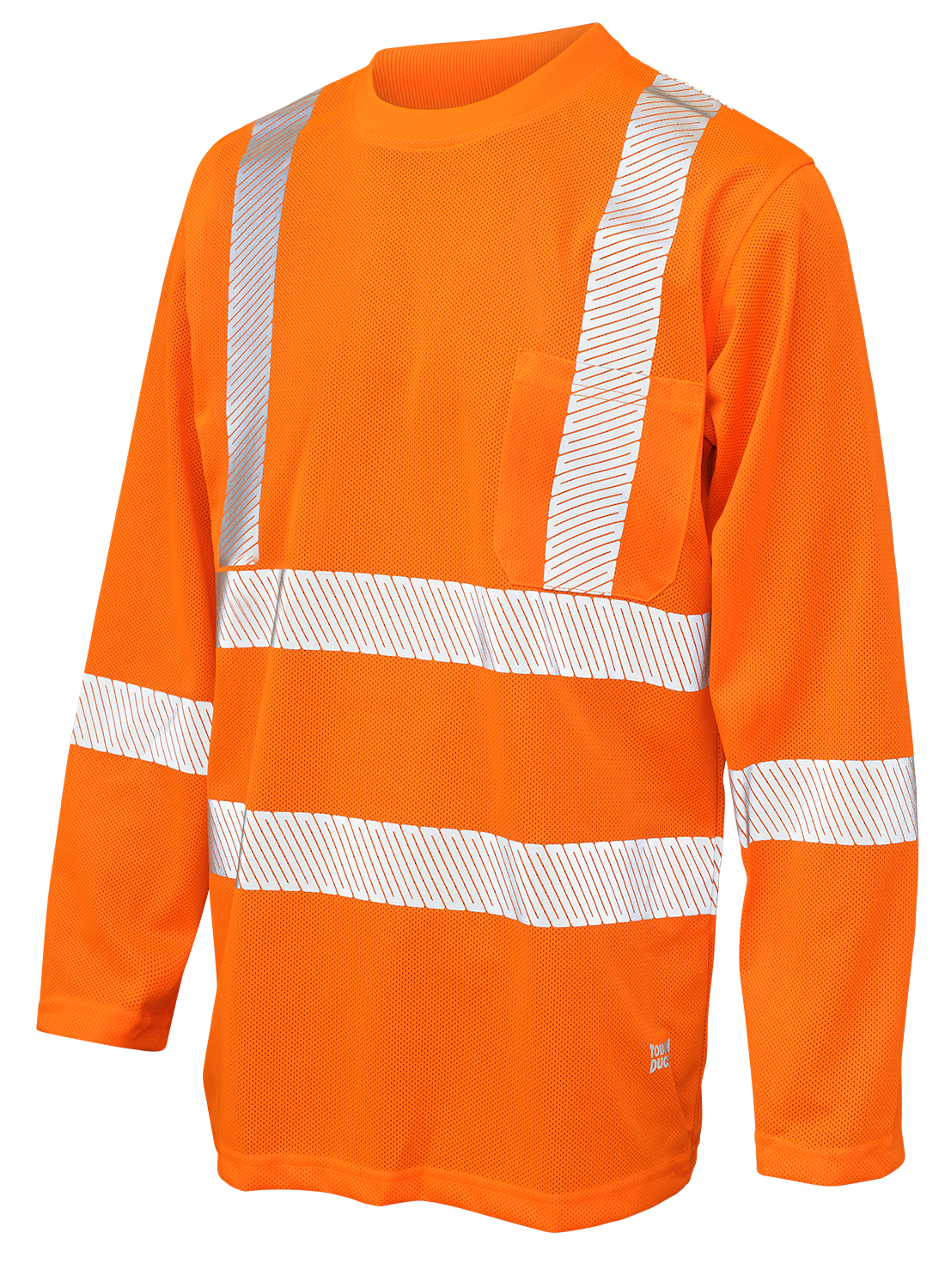 Tough Duck ST08 - Hi-Vis MicroMesh Long Sleeve T-Shirt with Pocket