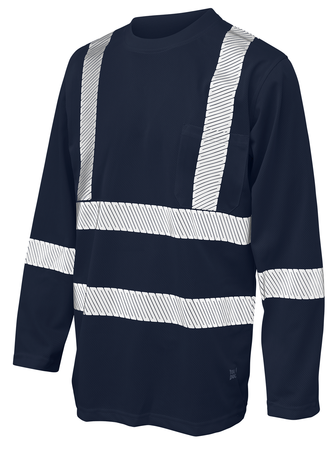 Tough Duck ST08 - Hi-Vis MicroMesh Long Sleeve T-Shirt with Pocket