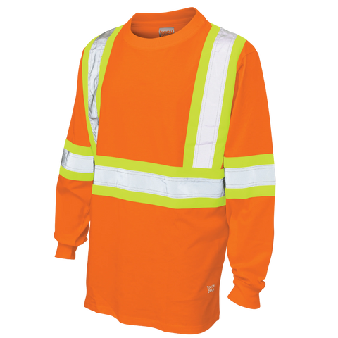 Tough Duck Cotton Jersey Long Sleeve Hi-Vis T-Shirt - ST21
