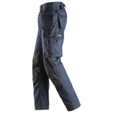 Snickers 6241 AllroundWork, Pantalon Stretch + Poches Holster Bleu Marine