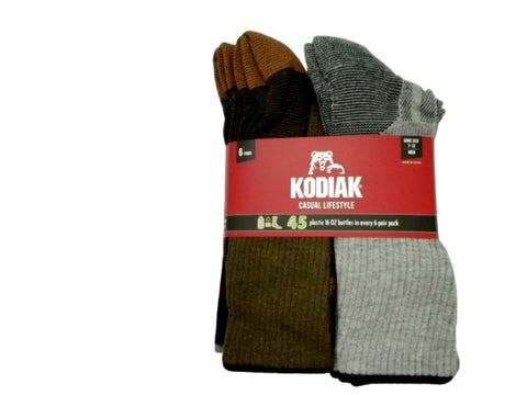 Kodiak Casual Lifestyle Socks Men's 6-Pack