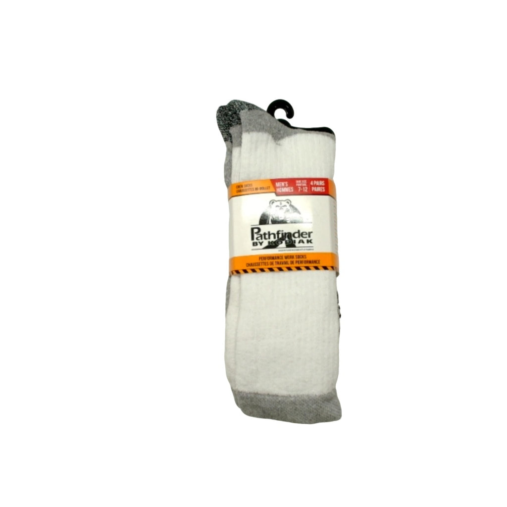 Pathfinder By Kodiak Performance Crew Work Socks 4-Pack
